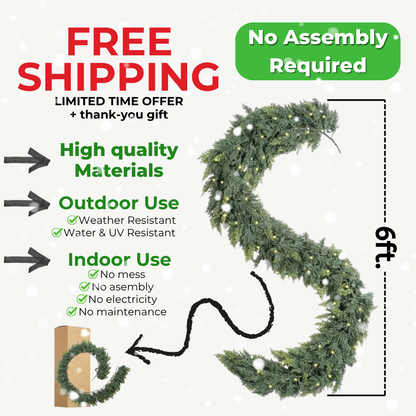 6ft Artificial Cedar Garlands