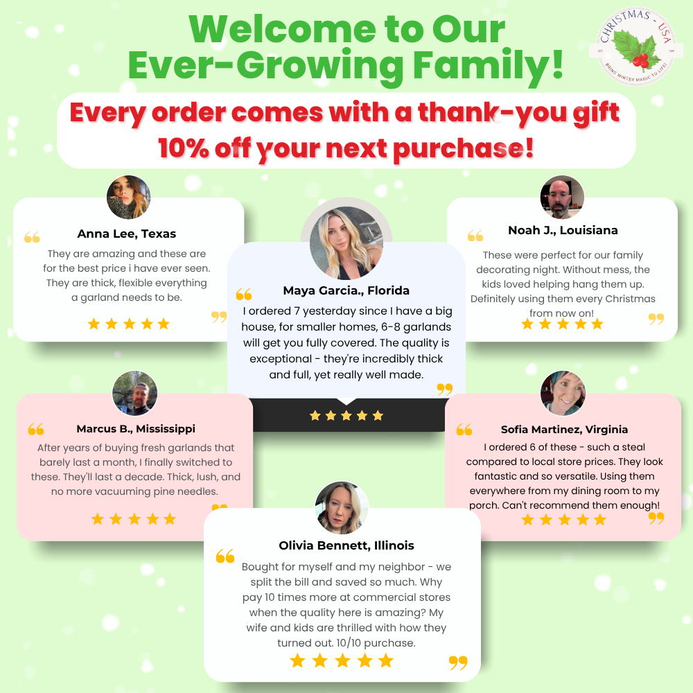 6ft Artificial Cedar Garlands